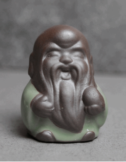 Чайная фигурка "Радостный старец", керамика