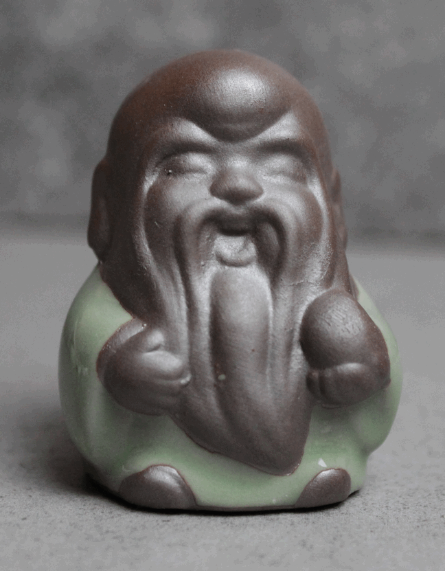 Чайная фигурка "Радостный старец", керамика