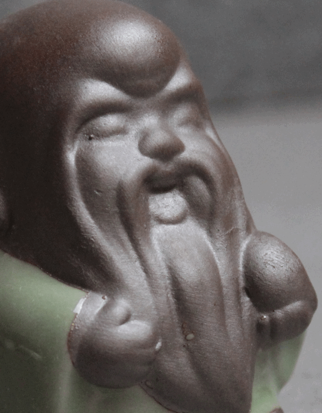 Чайная фигурка "Радостный старец", керамика