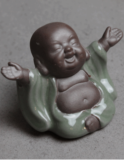 Чайная фигурка "Мальчик Будда", керамика