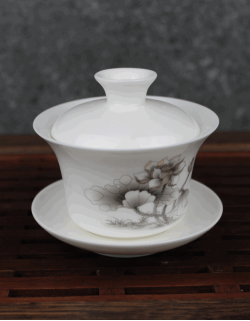 Гайвань "Серый Лотос", 120 мл, керамика