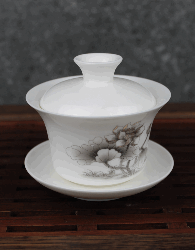 Гайвань "Серый Лотос", 120 мл, керамика